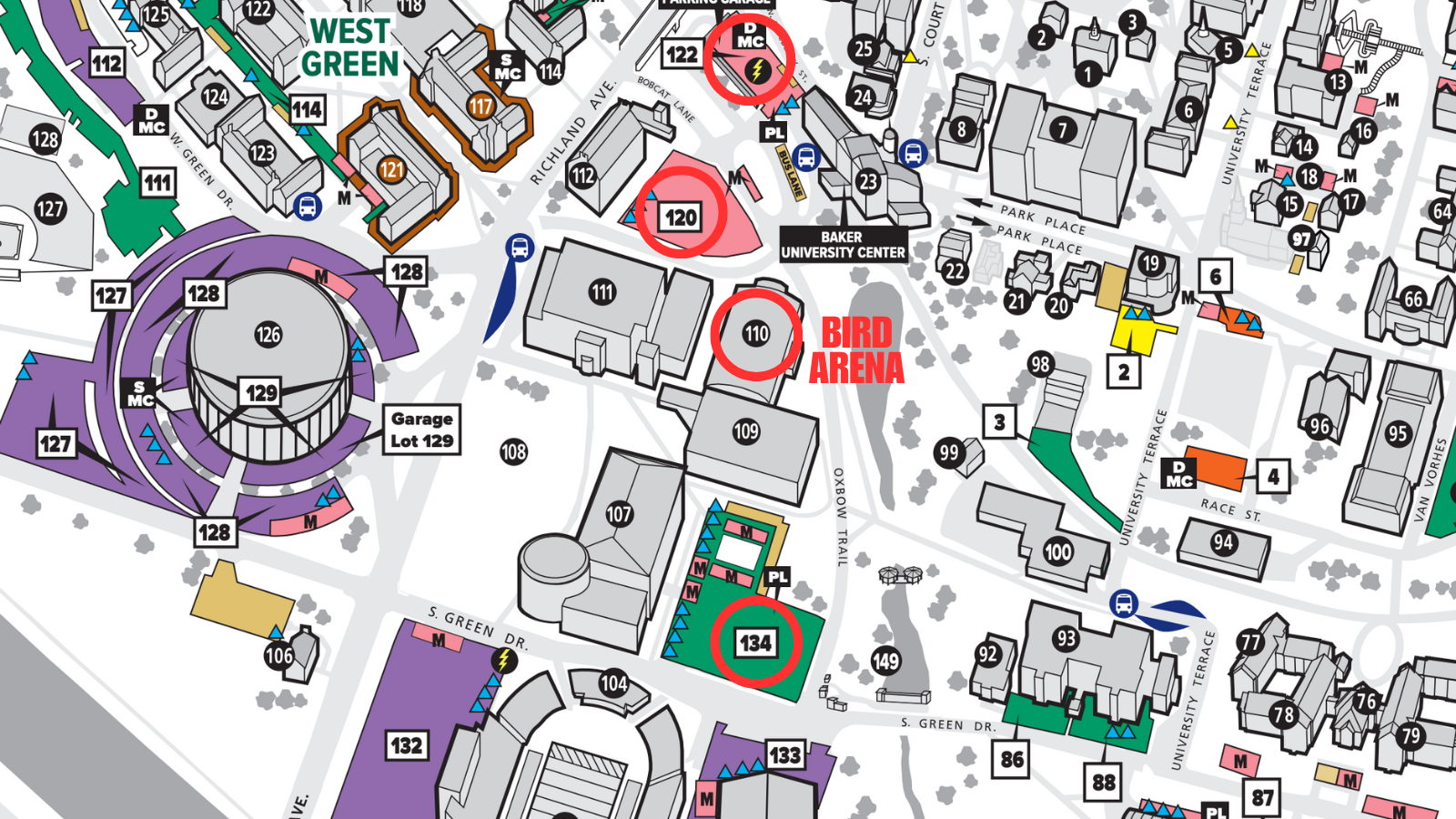 2024 Athens Campus Parking Map